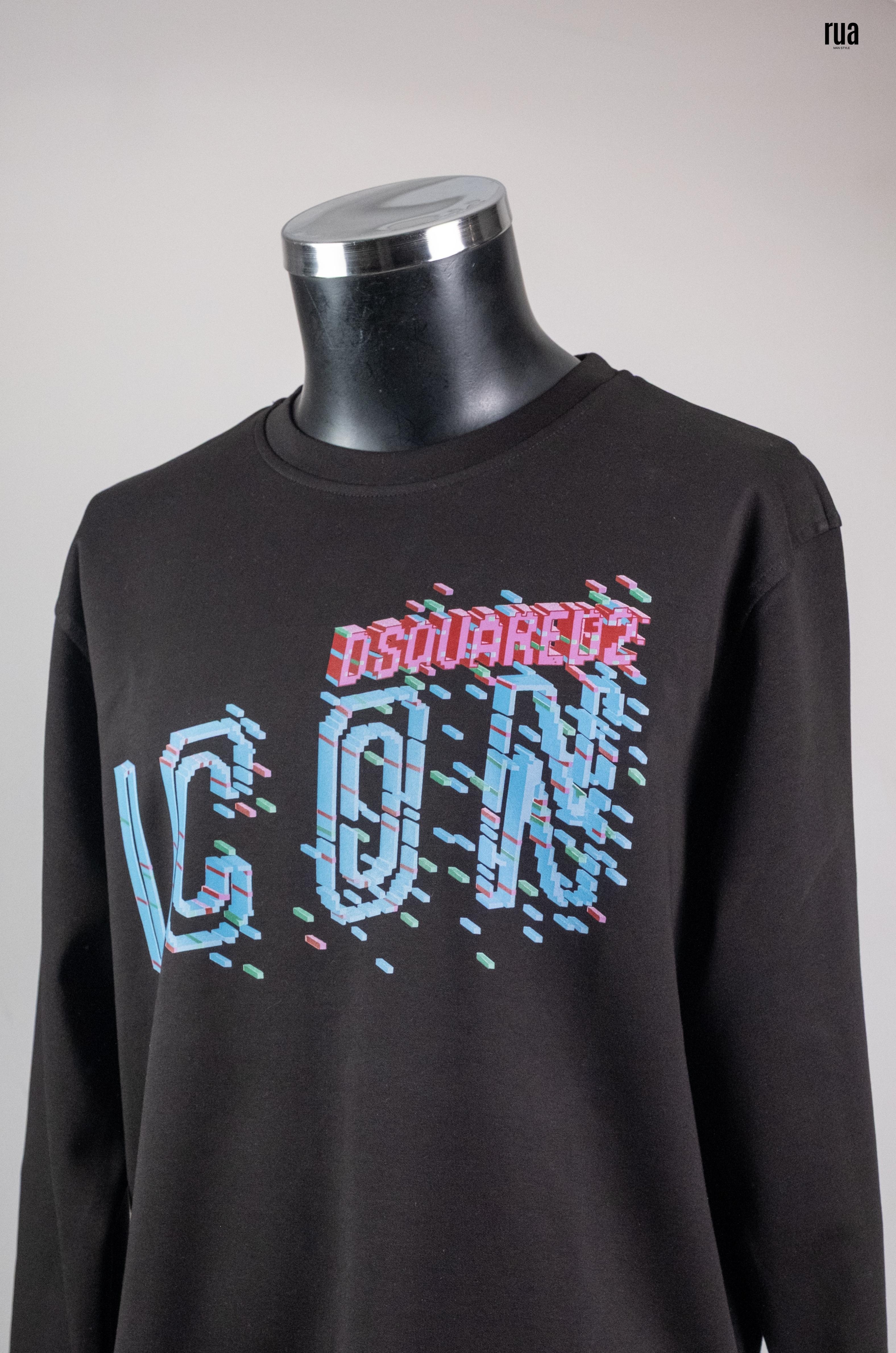 Dsquared2 İcon Baskılı Sweatshirt Siyah