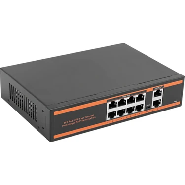 SUNVEO 8 PORT 10/100M POE SWİTCH 2 UPLİNK 10/100M ETHERNET PORT