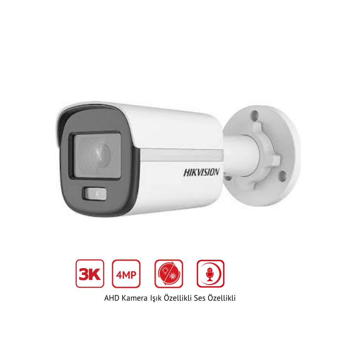 Hikvision 8 Kameralı Gece Gündüz Renkli 4MP Ses Kayıtlı Güvenlik Kamerası Seti