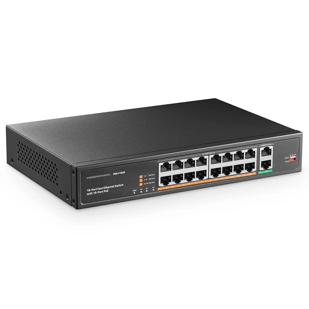 Sunveo PR-P16M 10/100M (UPLİNK GİGABİT) 16 Port Poe Switch