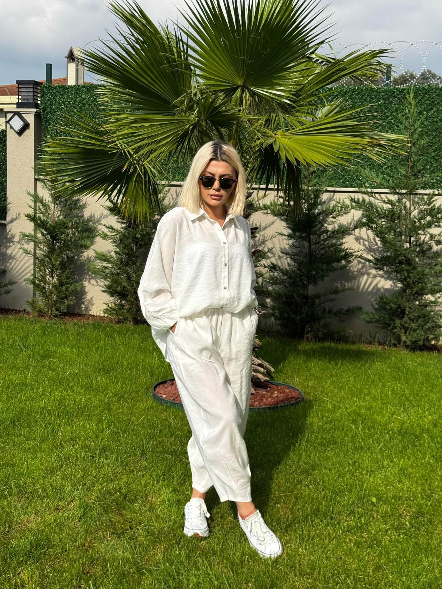 Beyaz Oversize Takım