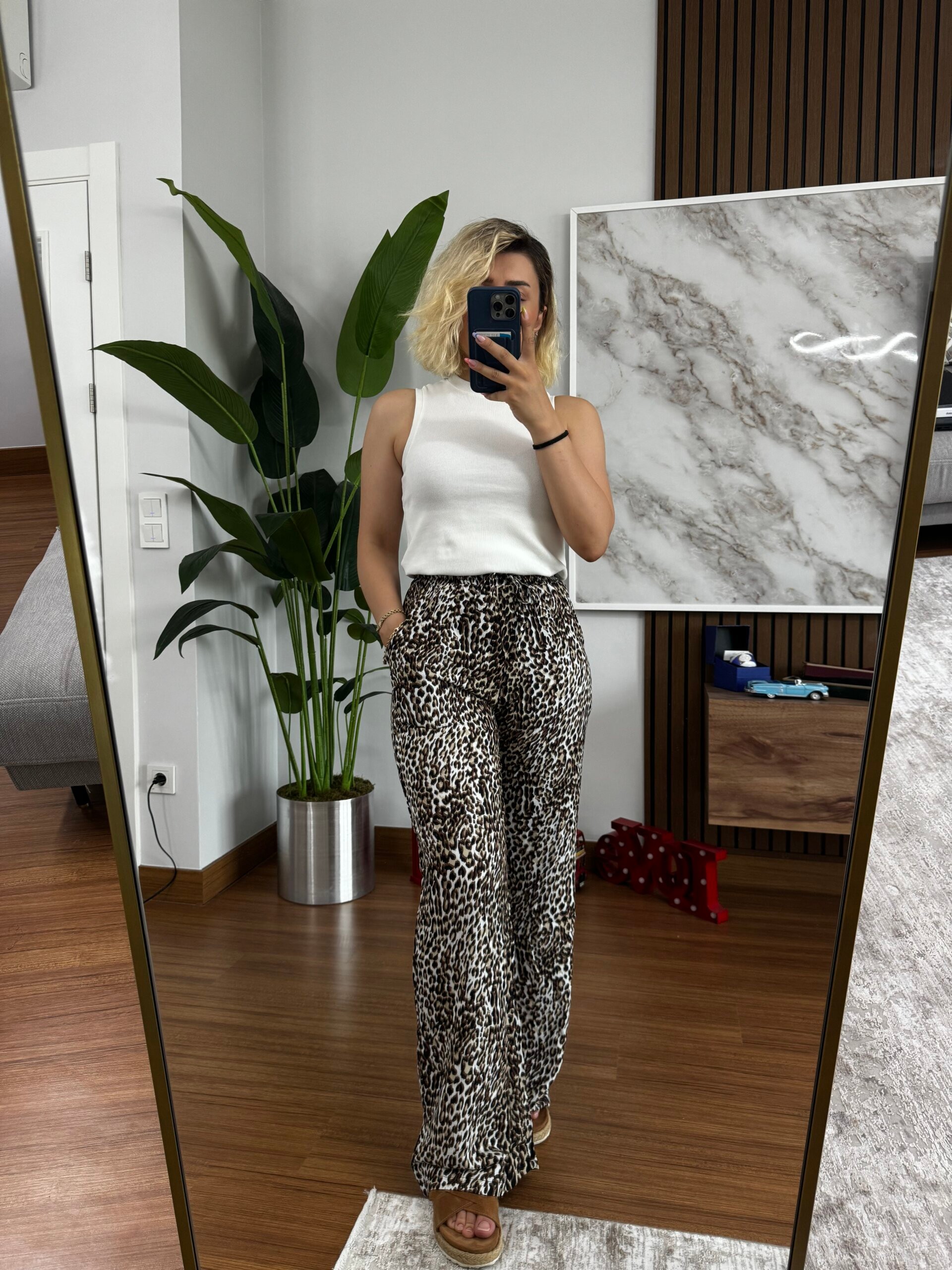 Leopar Desen Pantolon