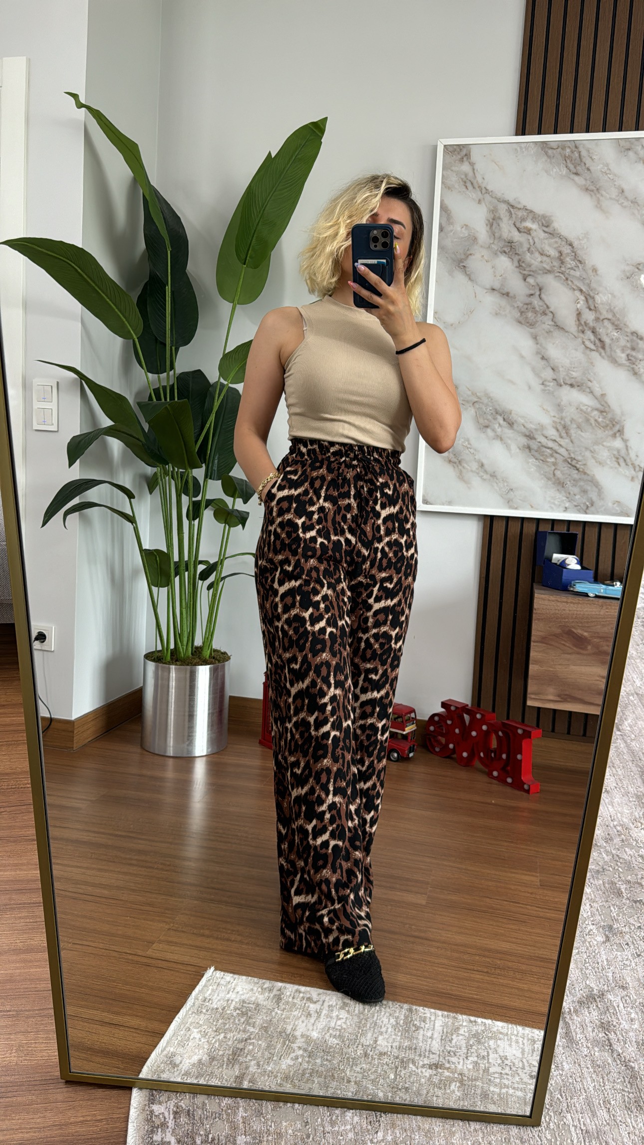 Leopar Desen Pantolon