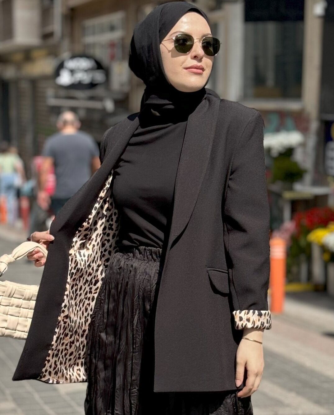 Leopar Desenli Blazer