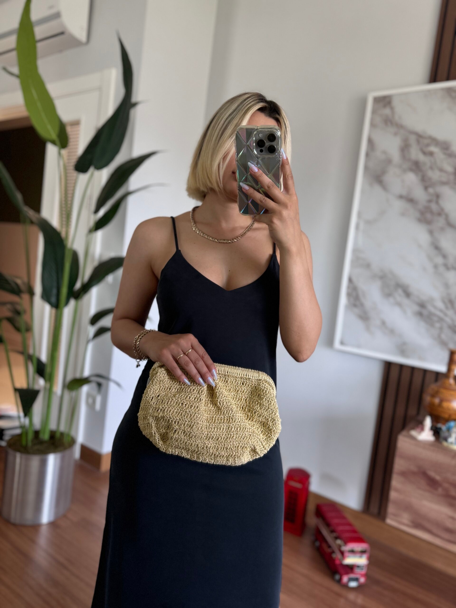 Oysho Kumaş Askılı Elbise