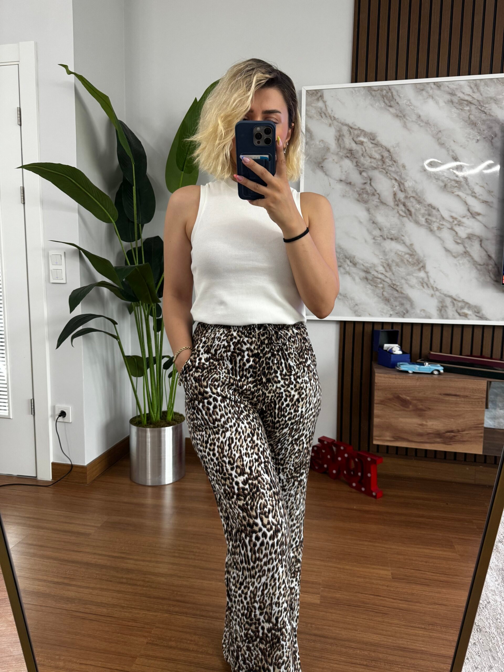 Leopar Desen Pantolon