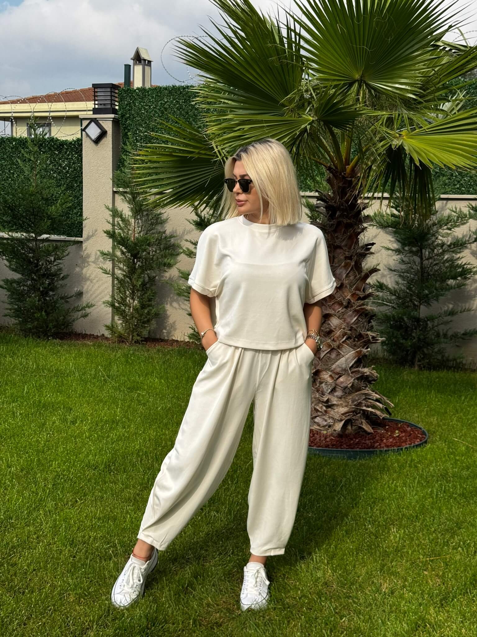 Beyaz Kısa Kol Takım