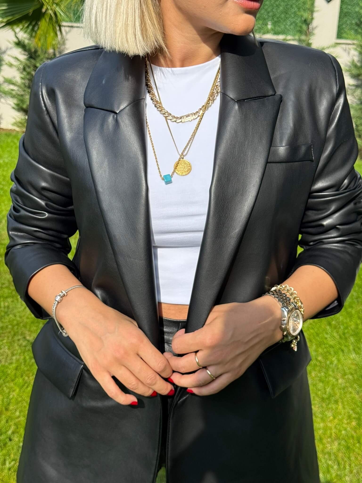 Deri Blazer Ceket