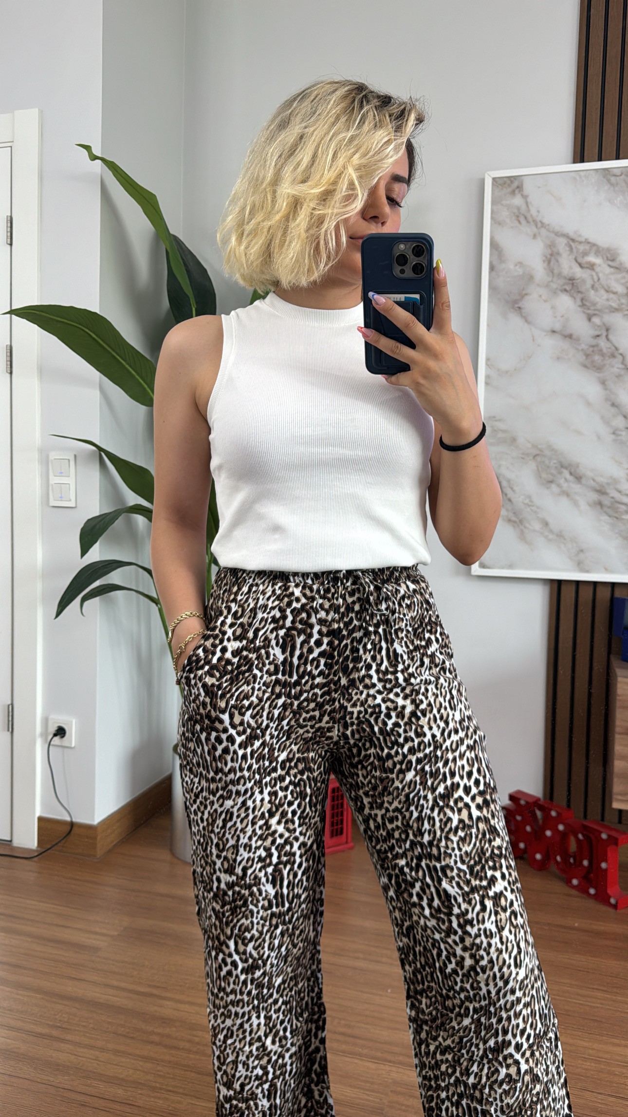Leopar Desen Pantolon