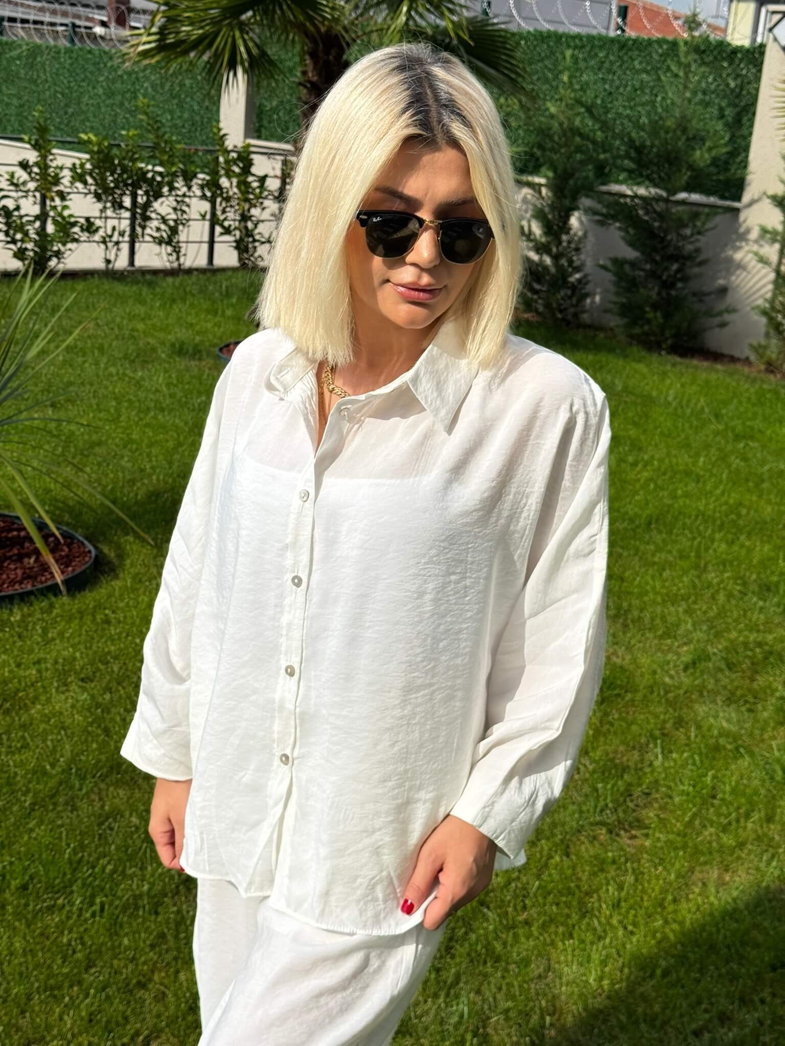 Beyaz Oversize Takım