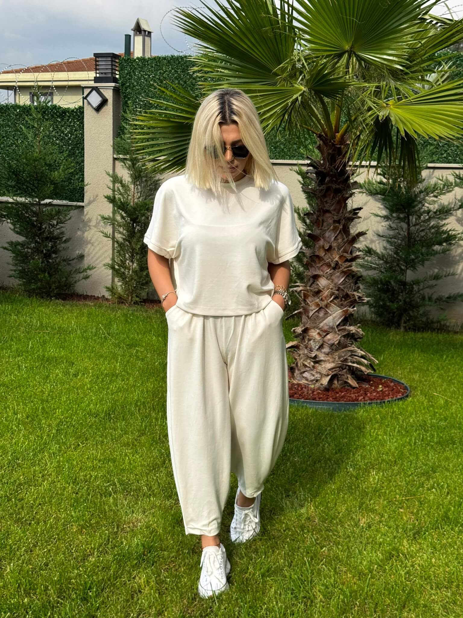 Beyaz Kısa Kol Takım
