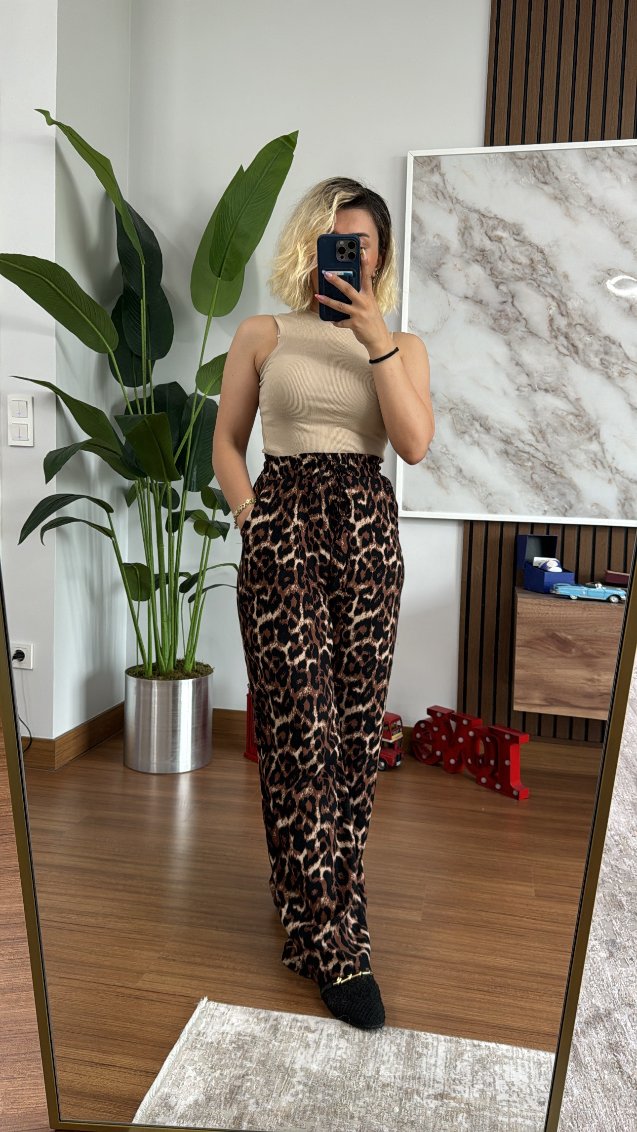 Leopar Desen Pantolon