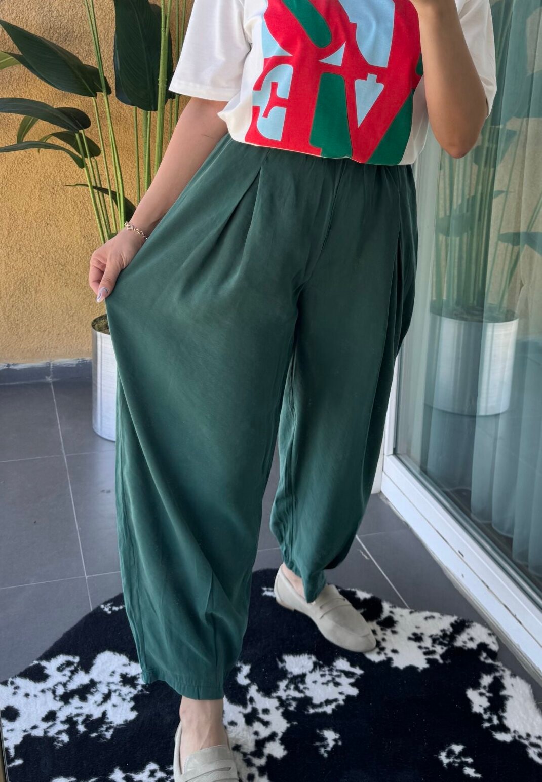 Tensel Kumaş Bol Pantolon