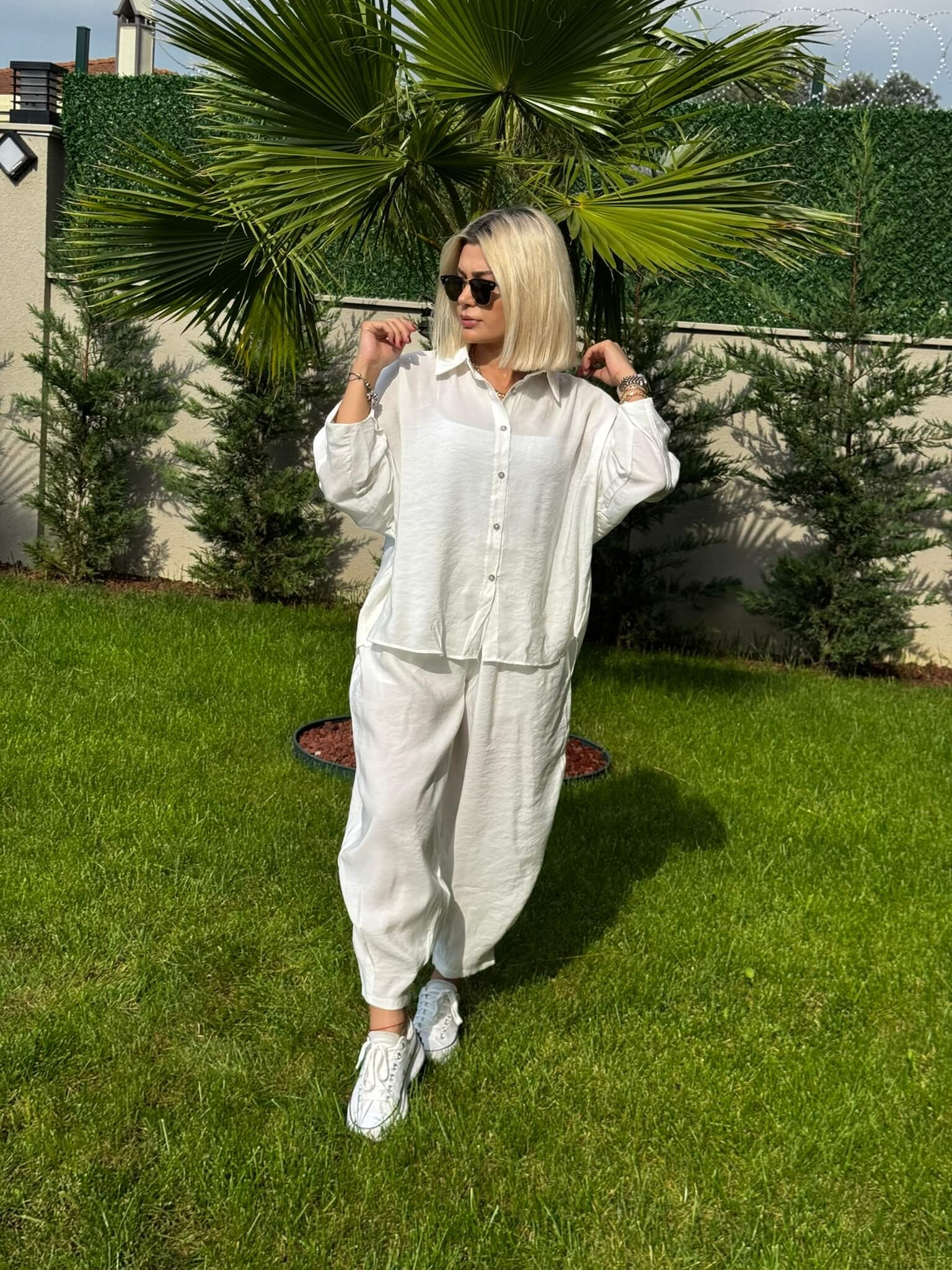 Beyaz Oversize Takım
