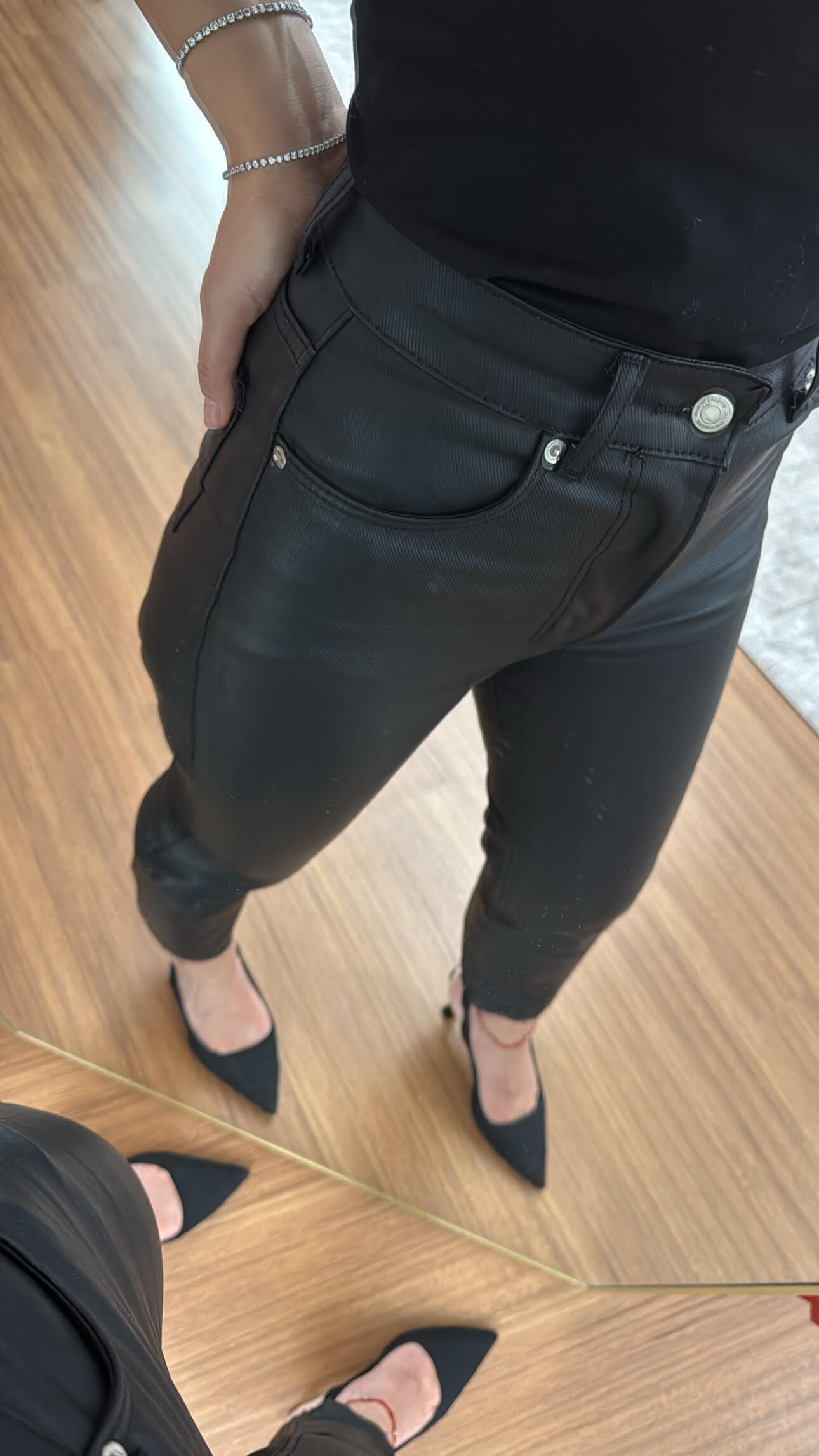 Premium Kalite Mumlu Toparlayıcı Boyfit Jean Siyah