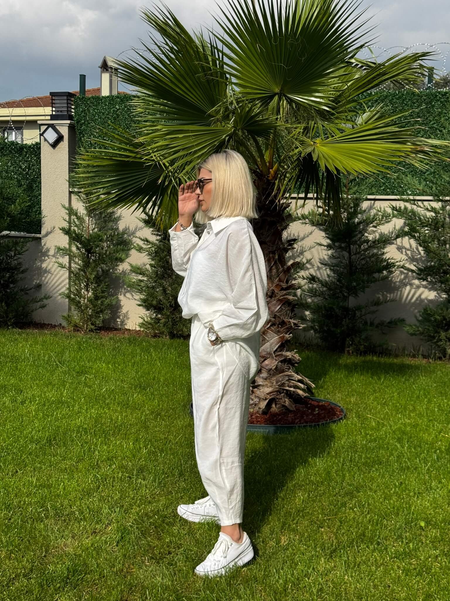 Beyaz Oversize Takım