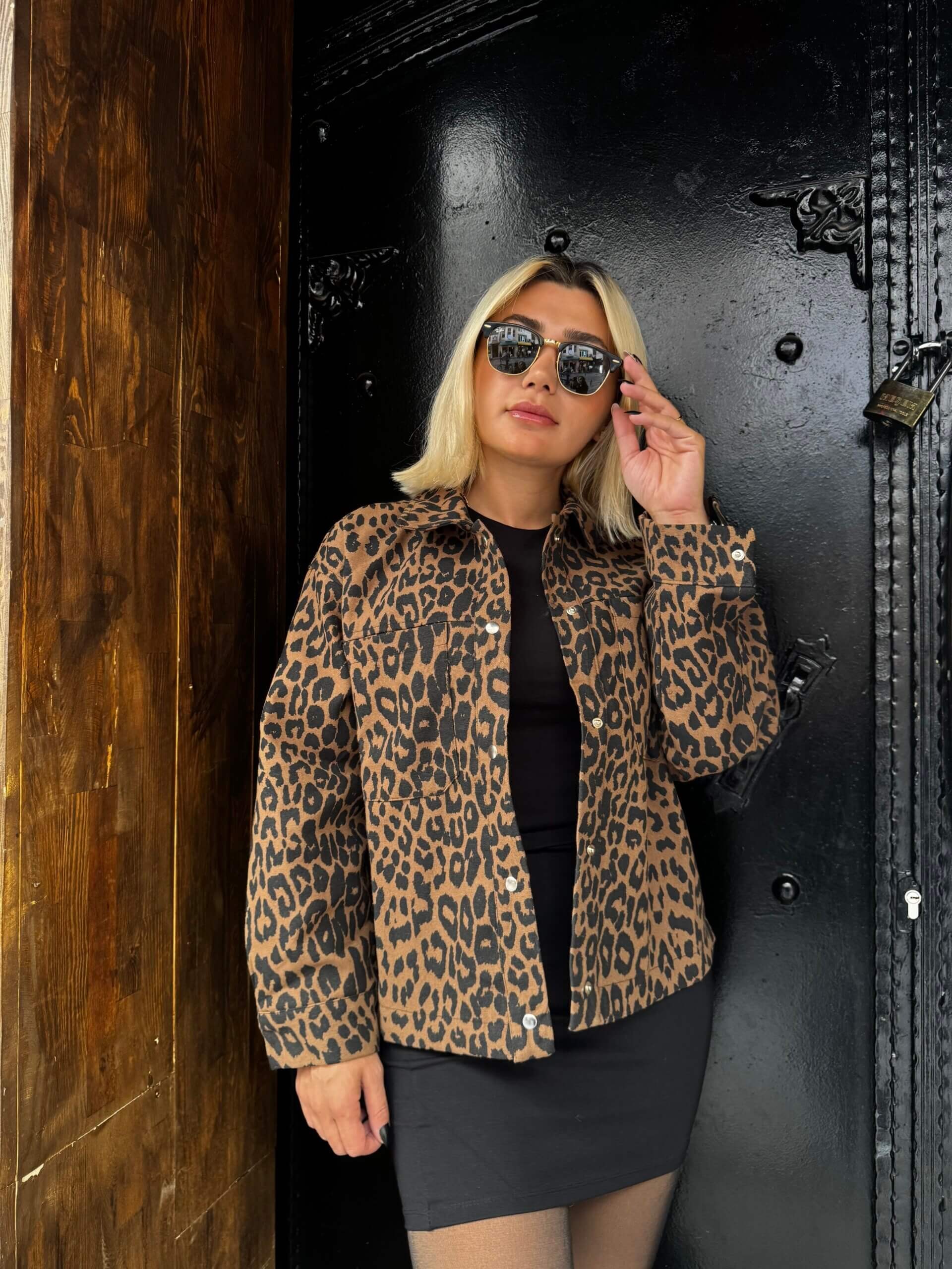 Leopar Desen Ceket