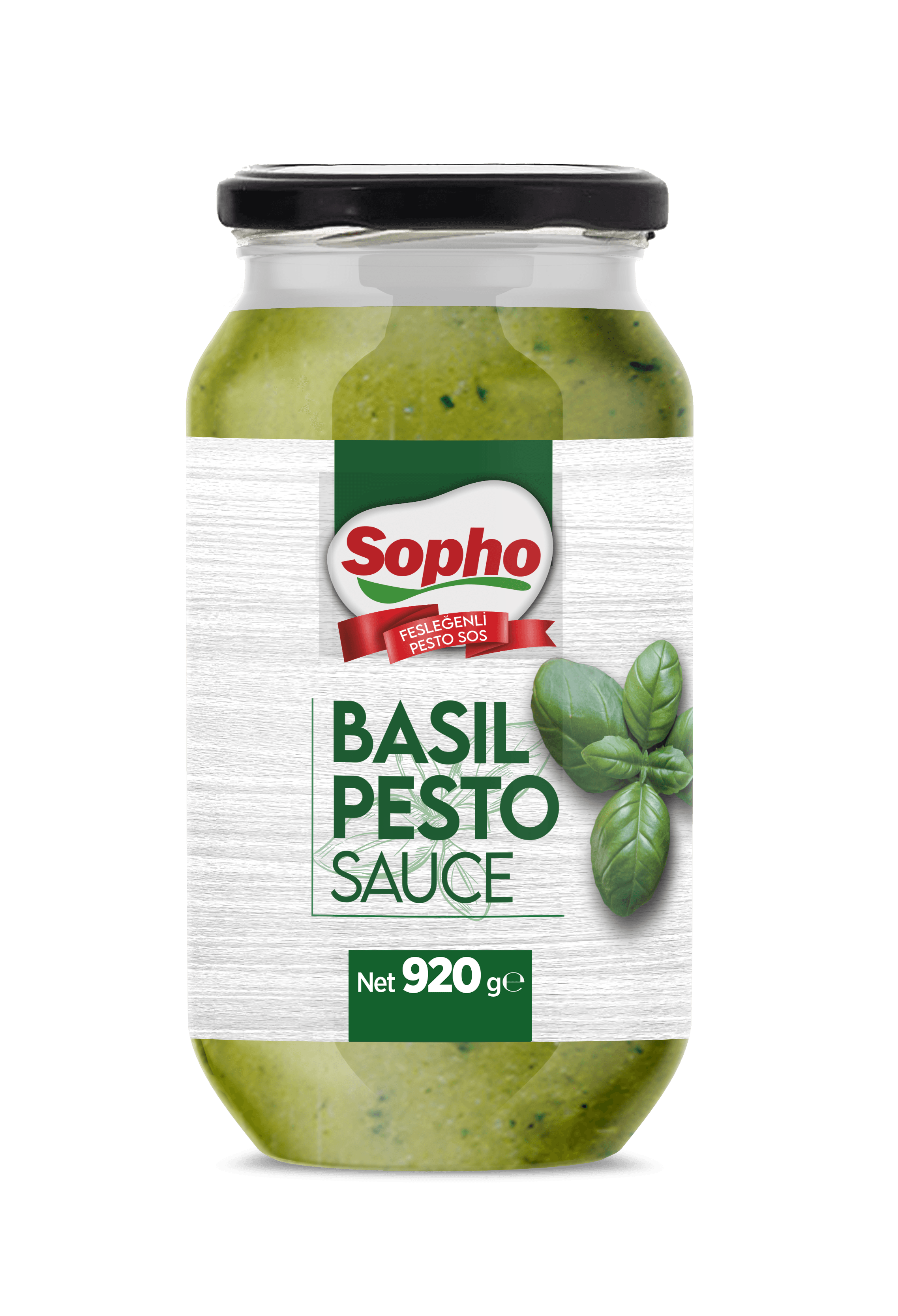 Sopho Fesleğen Pesto Sos 920g | Taze Fesleğenli Özel İtalyan Sos