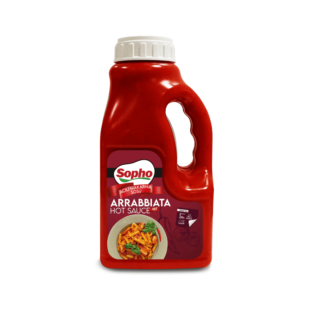 Sopho Arrabbiata Acılı Domates Sos 2100g | Orta Acı Makarna Sosu