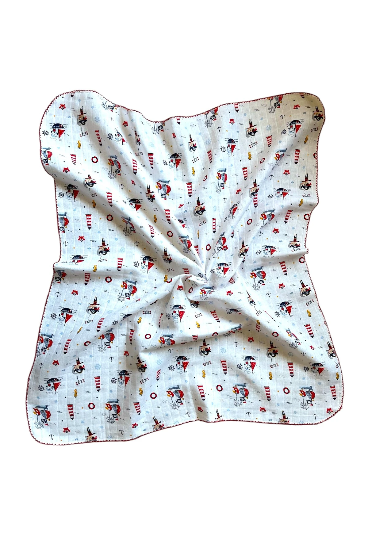 Minika Çok Amaçlı Müslin Örtü Denizci 80 x 90 Cm