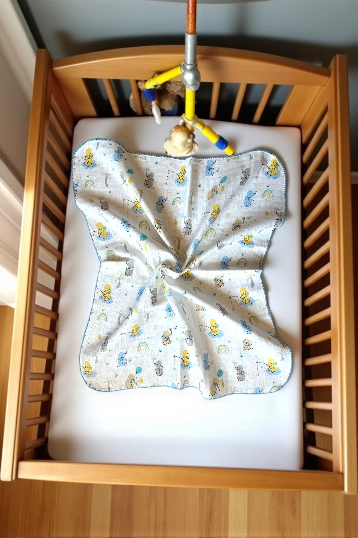 Minika Çok Amaçlı Müslin Örtü İki Fil 80 x 90 Cm