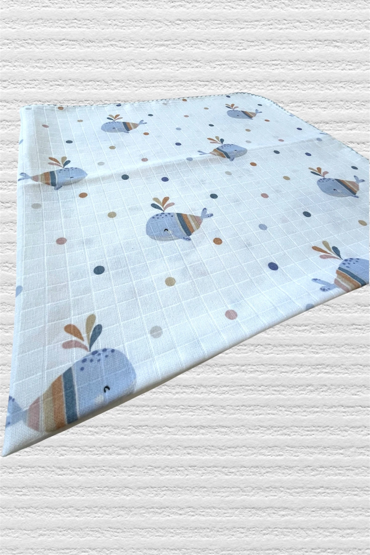 Minika Çok Amaçlı Müslin Örtü, Balina Mavi 80x90