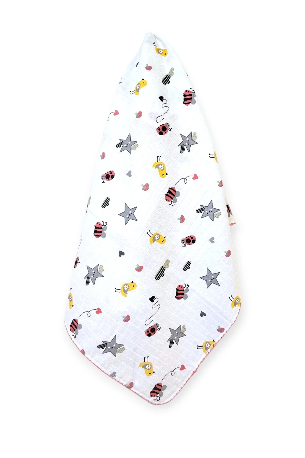 Minika Çok Amaçlı Müslin Örtü Uğur Böceği 80 x 90 Cm