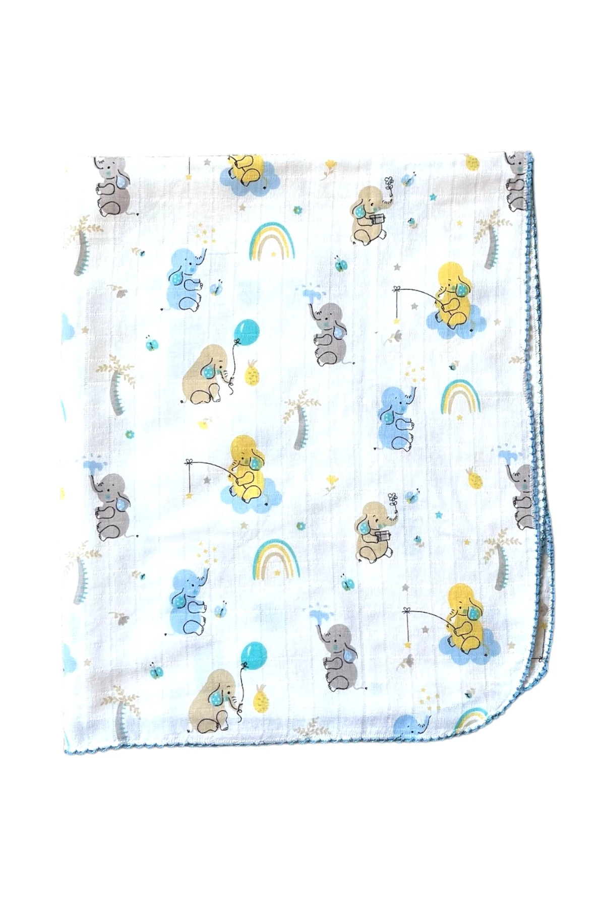 Minika Çok Amaçlı Müslin Örtü İki Fil 80 x 90 Cm