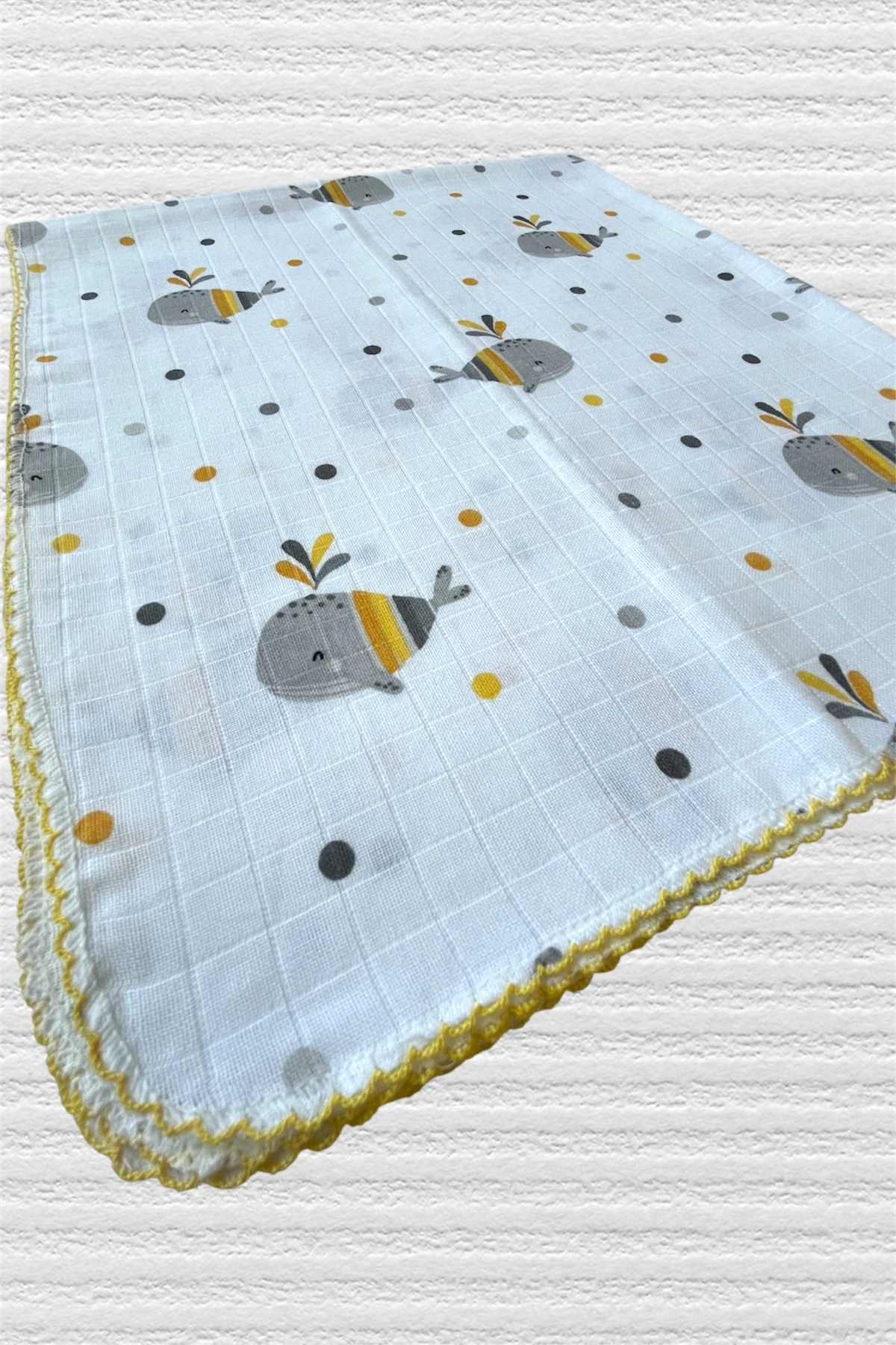 Minika Çok Amaçlı Müslin Örtü, Balina Sarı 80x90