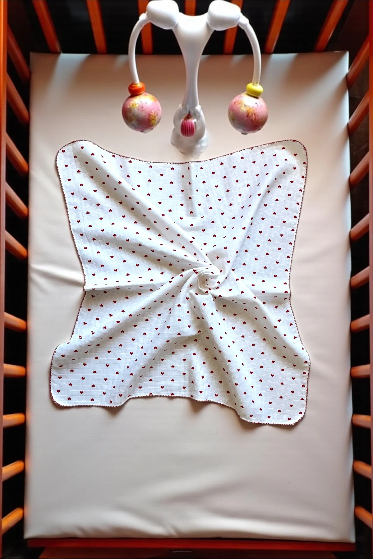 Minika Çok Amaçlı Müslin Küçük Kalp 80 x 90