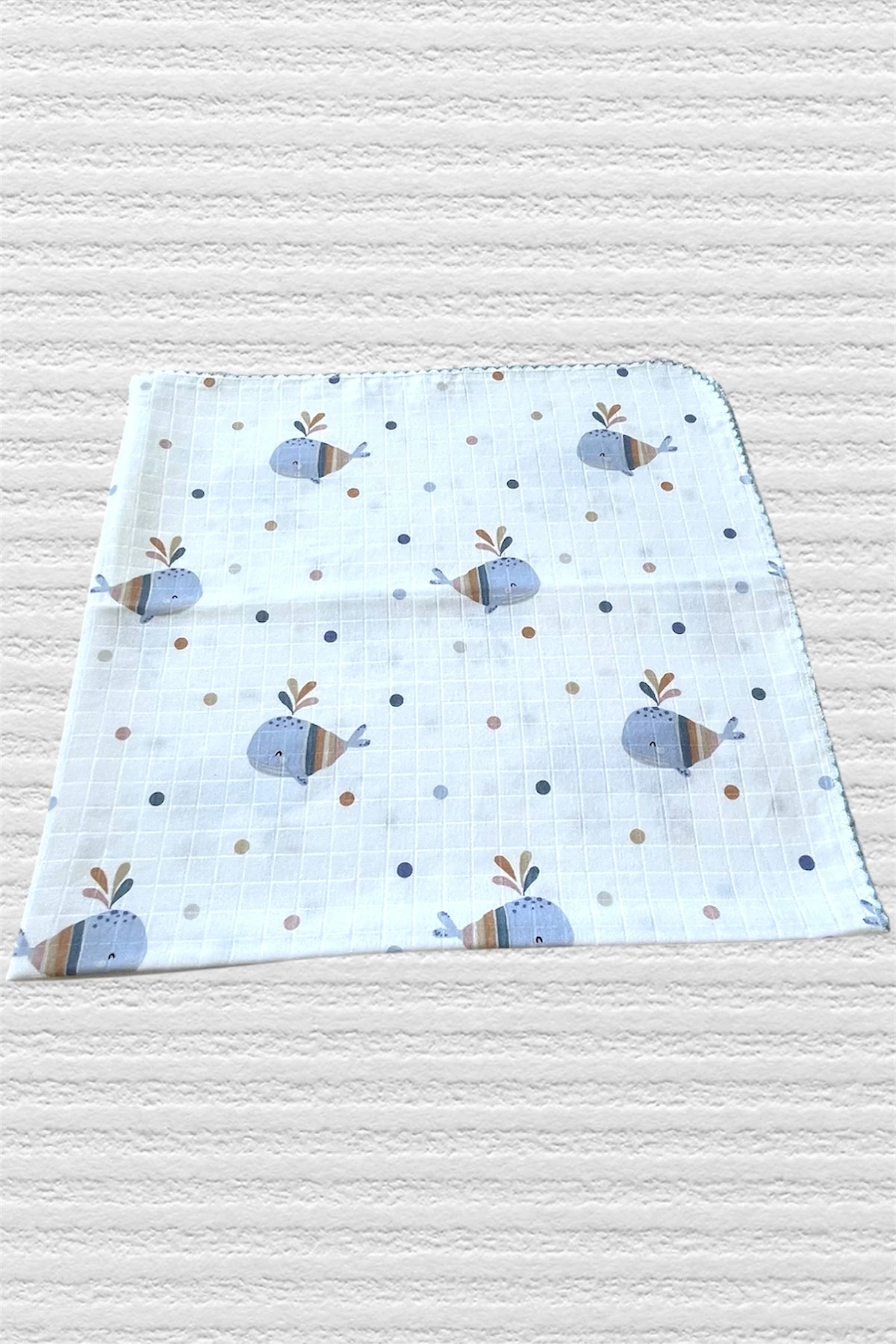 Minika Çok Amaçlı Müslin Örtü, Balina Mavi 80x90