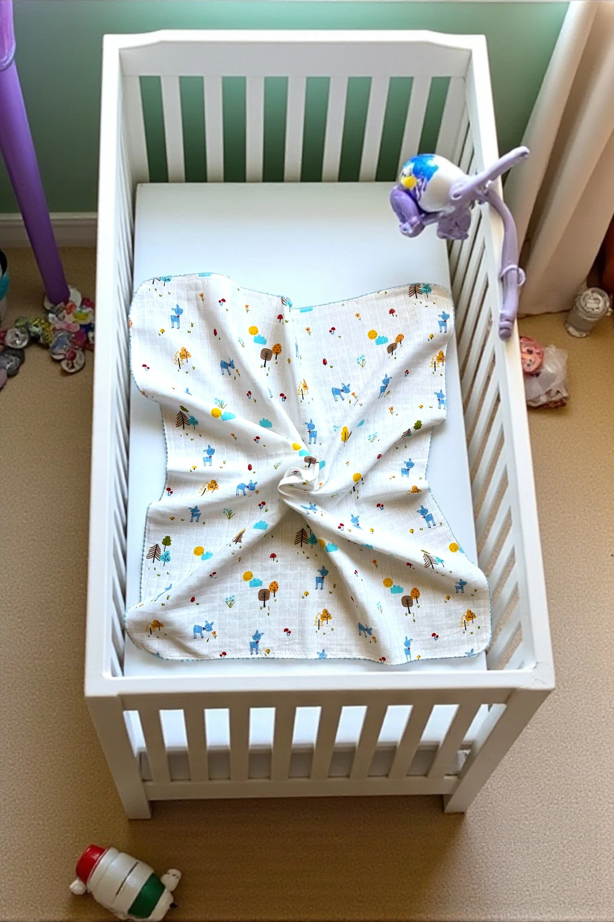 Minika Çok Amaçlı Müslin Mavi Ceylan 80 x 90