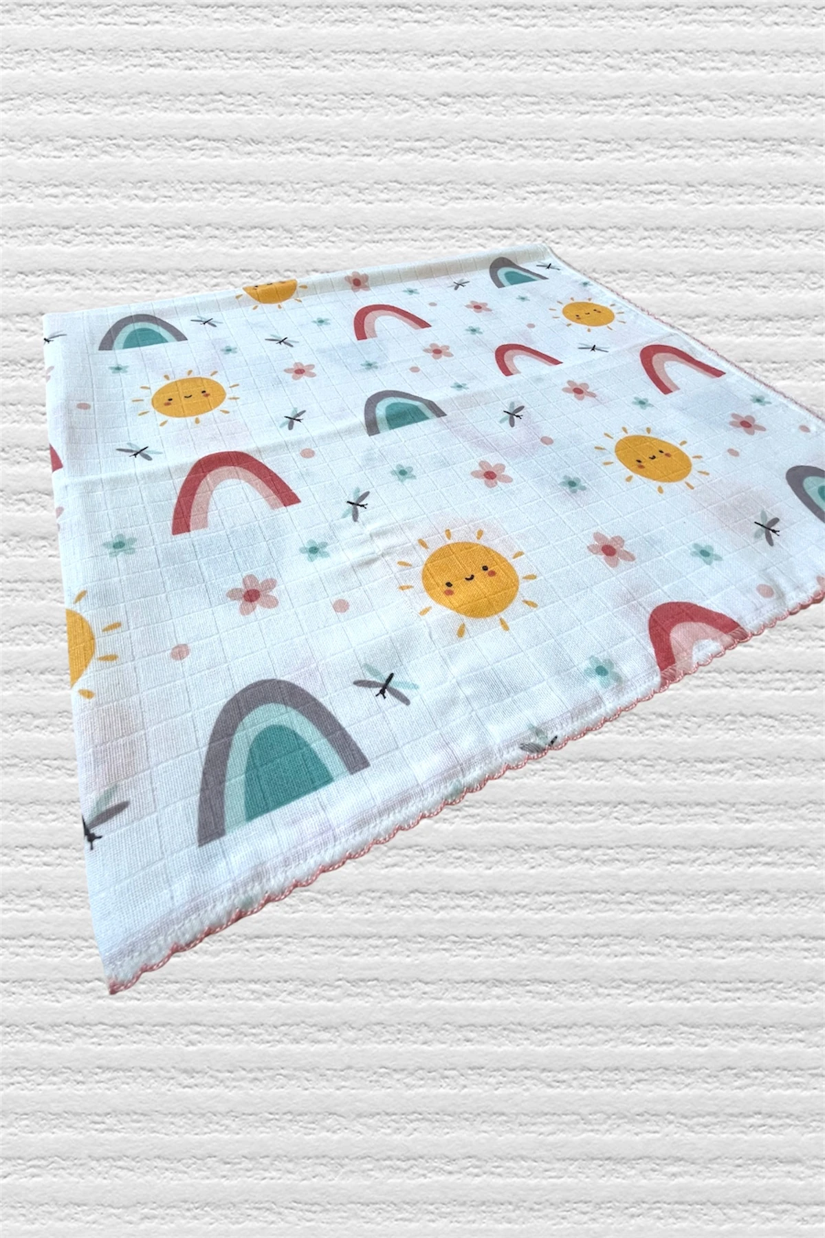 Minika Çok Amaçlı Müslin Örtü,Gökkuşağı 2 80x90