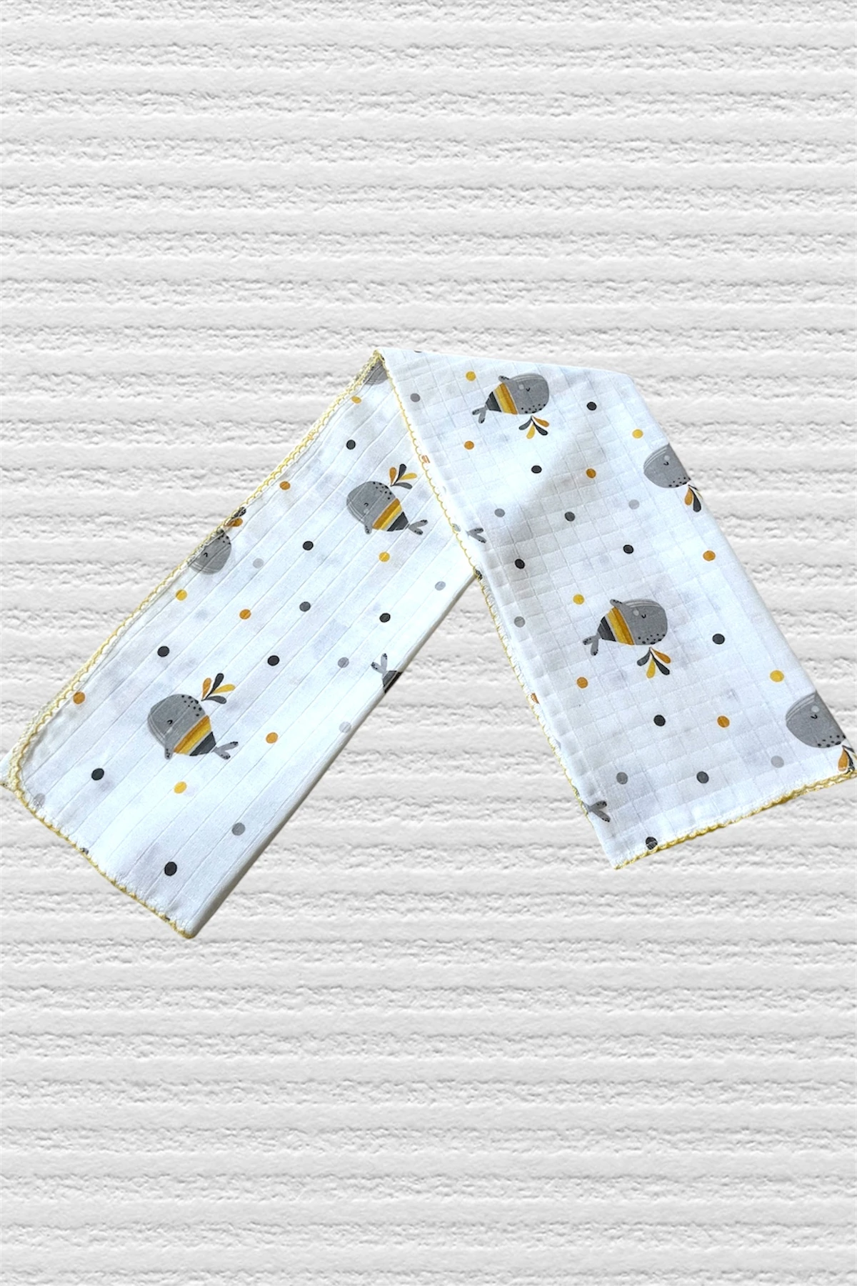 Minika Çok Amaçlı Müslin Örtü, Balina Sarı 80x90