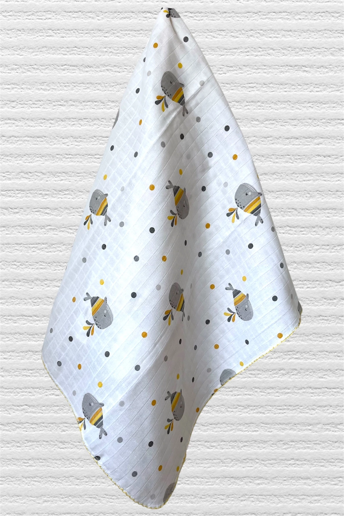 Minika Çok Amaçlı Müslin Örtü, Balina Sarı 80x90