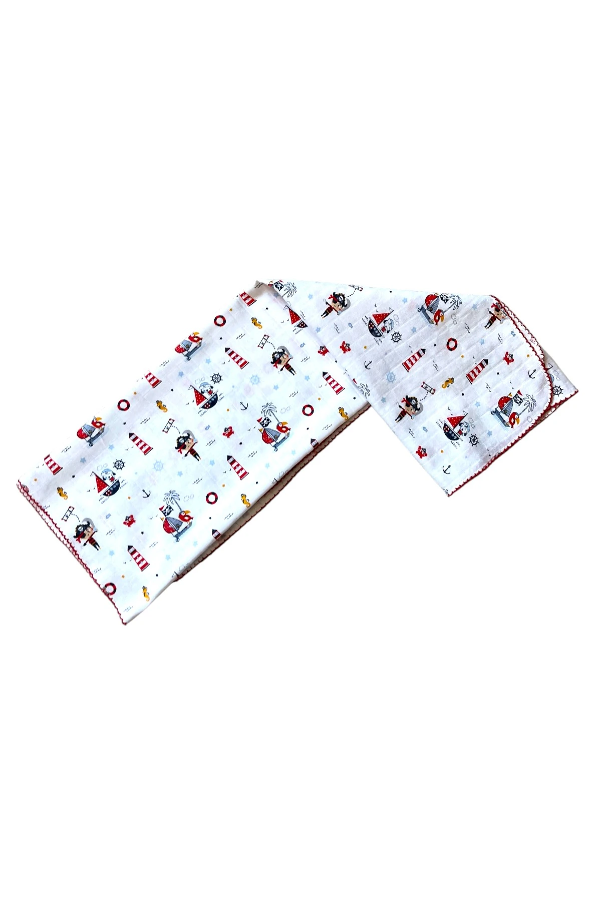 Minika Çok Amaçlı Müslin Örtü Denizci 80 x 90 Cm