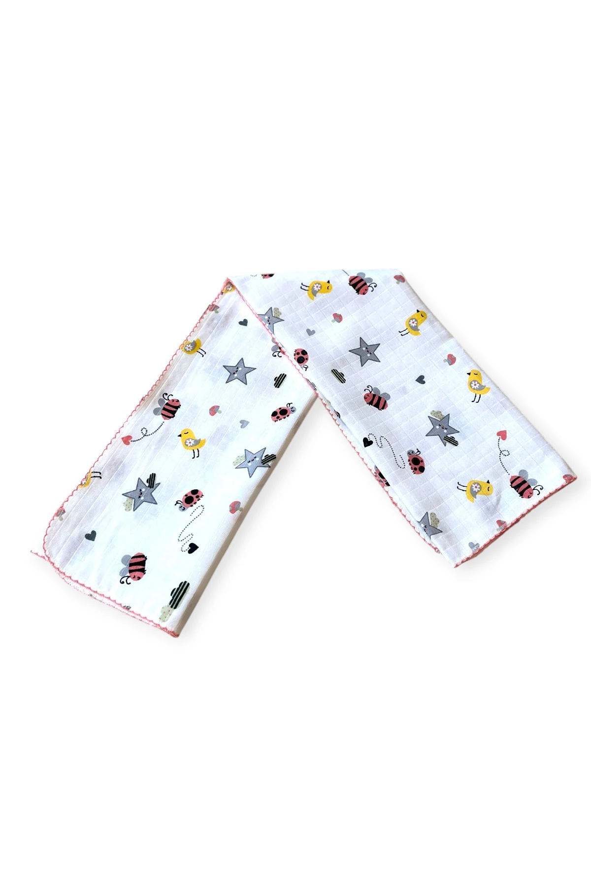 Minika Çok Amaçlı Müslin Örtü Uğur Böceği 80 x 90 Cm