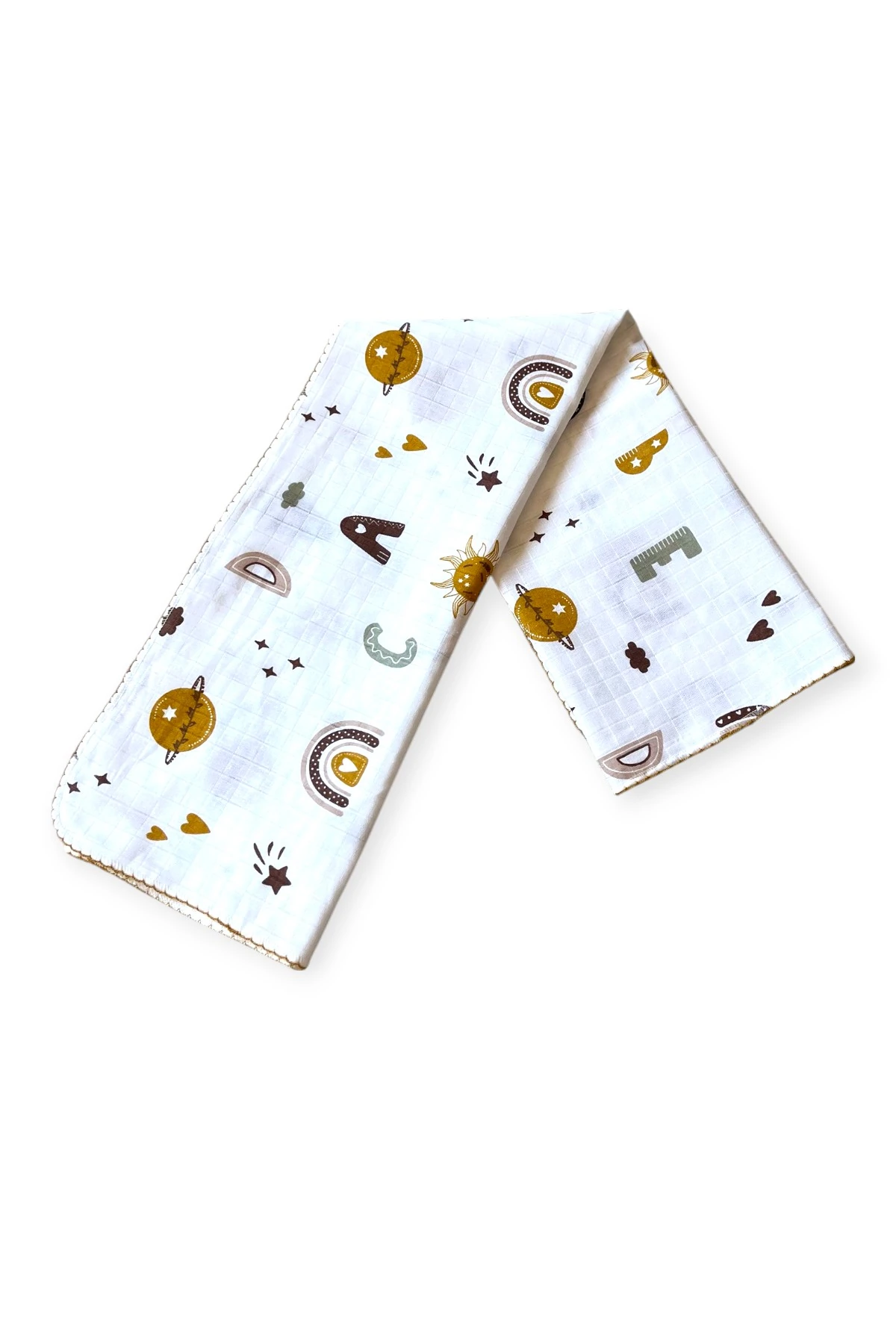 Minika Çok Amaçlı Müslin Örtü Harfler 80 x 90 Cm