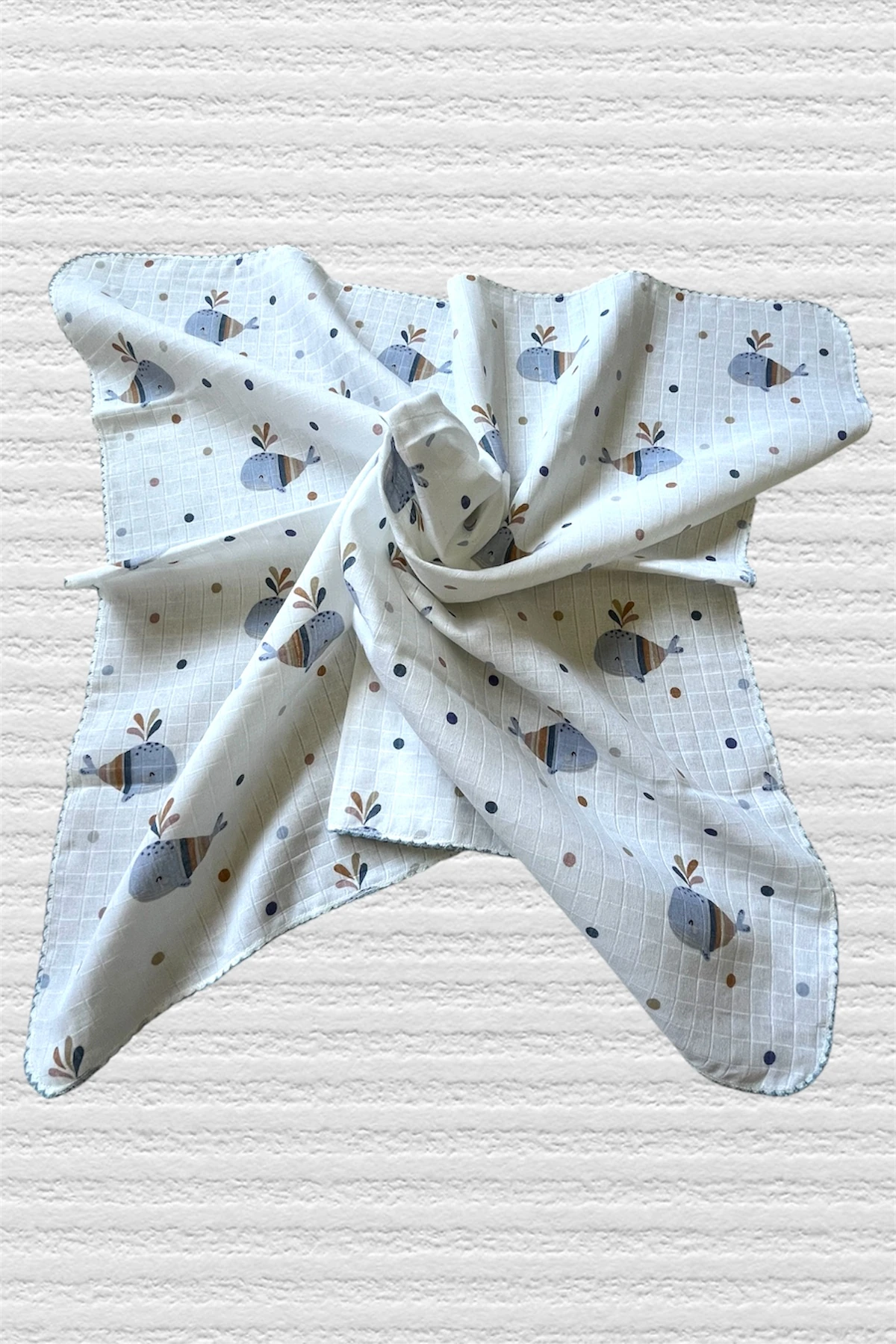 Minika Çok Amaçlı Müslin Örtü, Balina Mavi 80x90