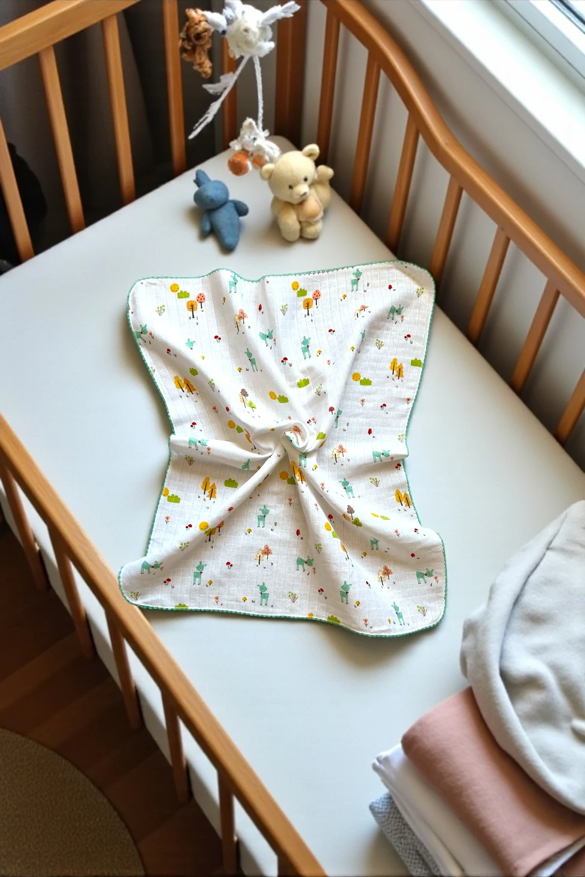 Minika Çok Amaçlı Müslin Örtü Küçük Sincap 80 x 90 Cm