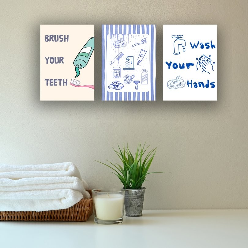Daily Hygiene Reminders - 3-Piece Set