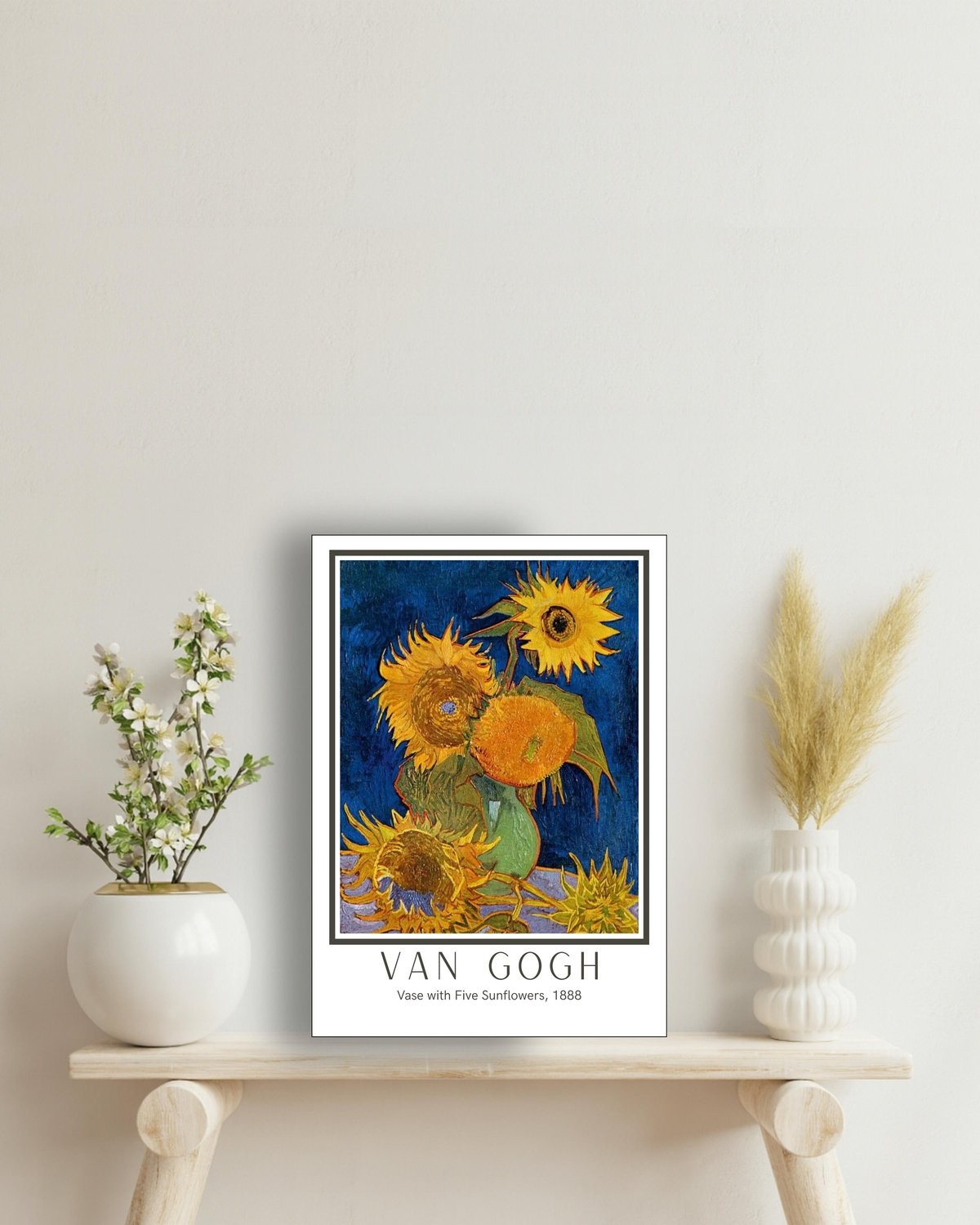 Vase with Five Sunflowers, 1888 image