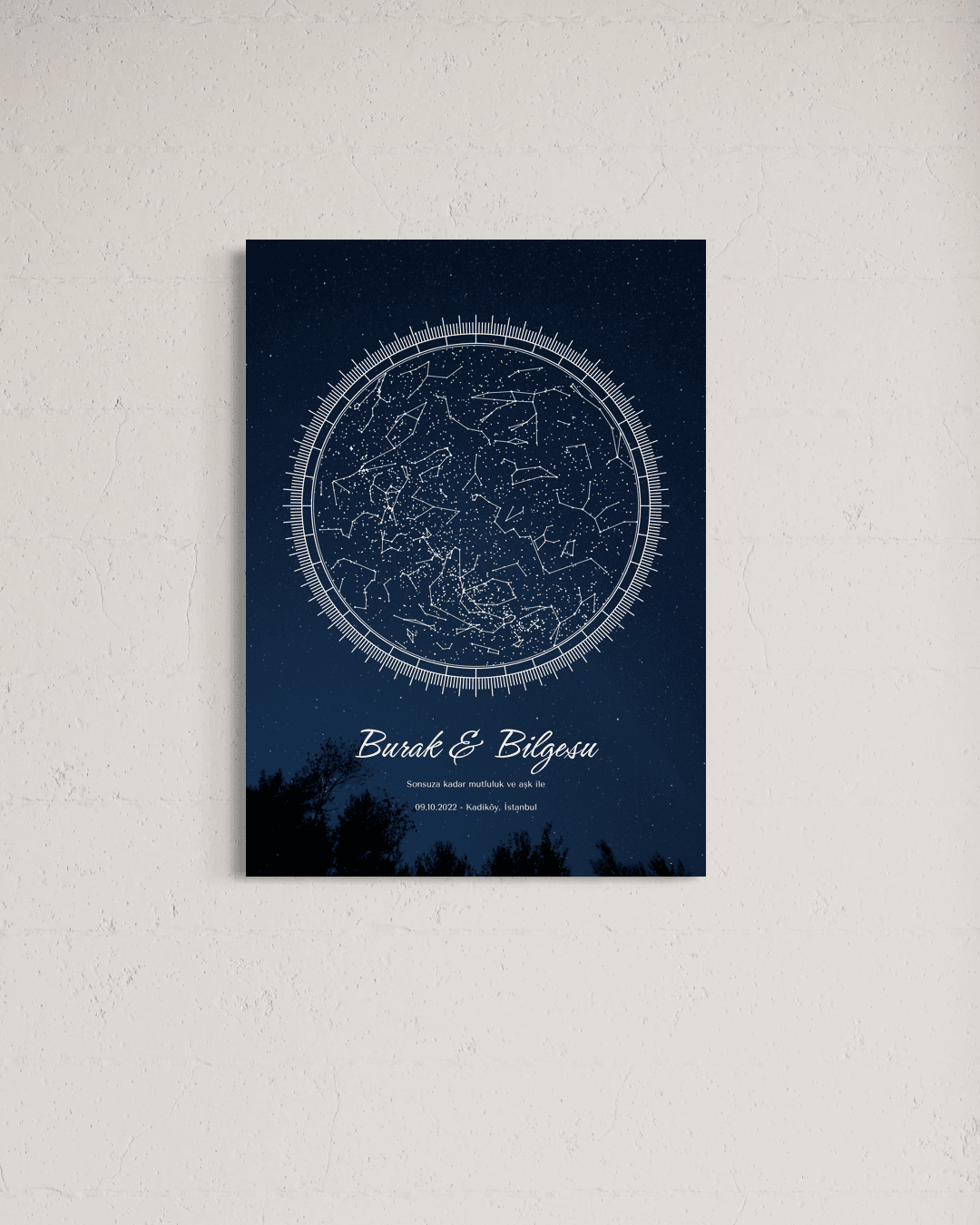 Kişiye Özel Celestiart Gökyüzü Haritası - 6 image