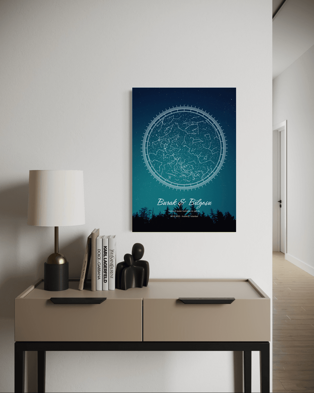 Kişiye Özel Celestiart Gökyüzü Haritası - 1