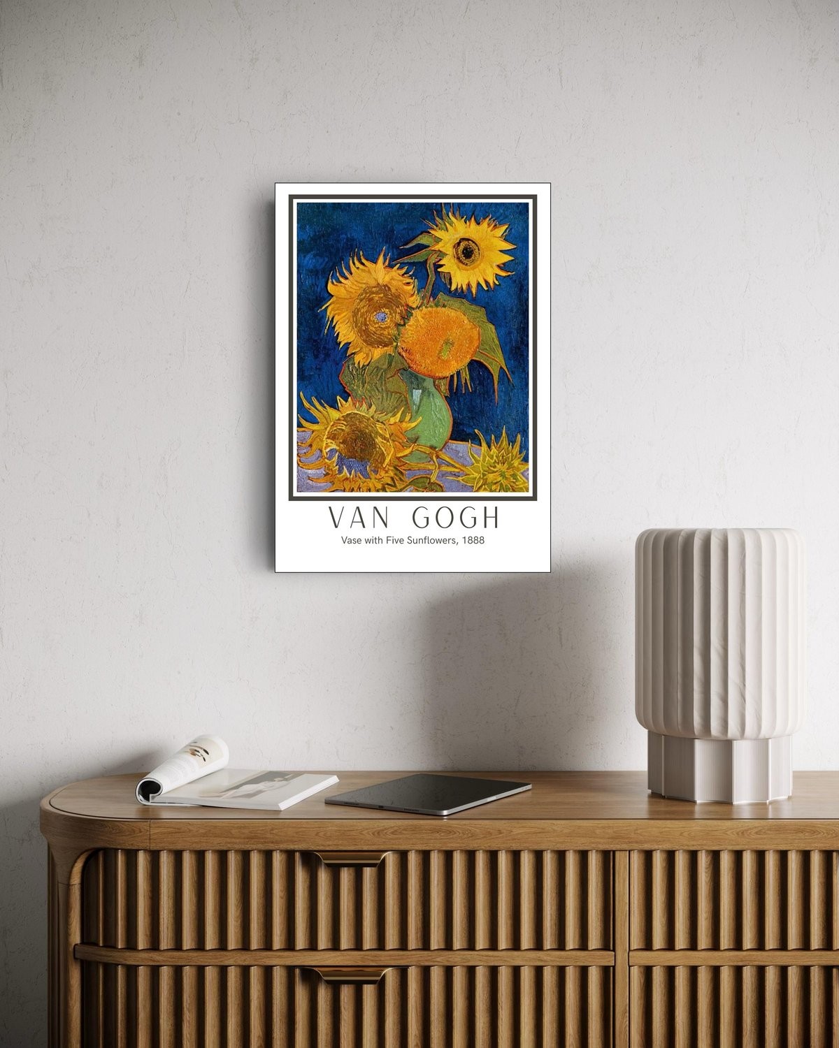 Vase with Five Sunflowers, 1888