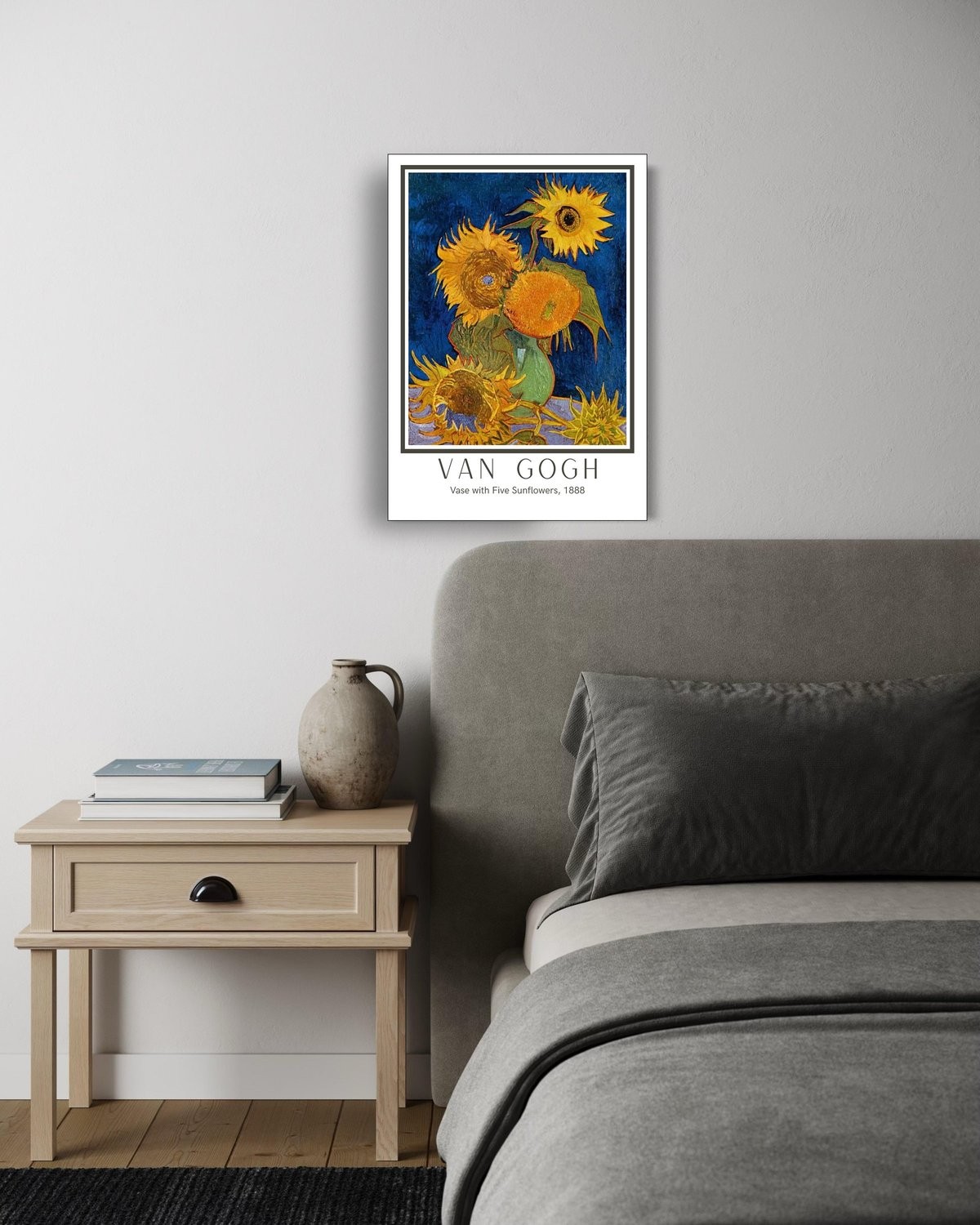 Vase with Five Sunflowers, 1888