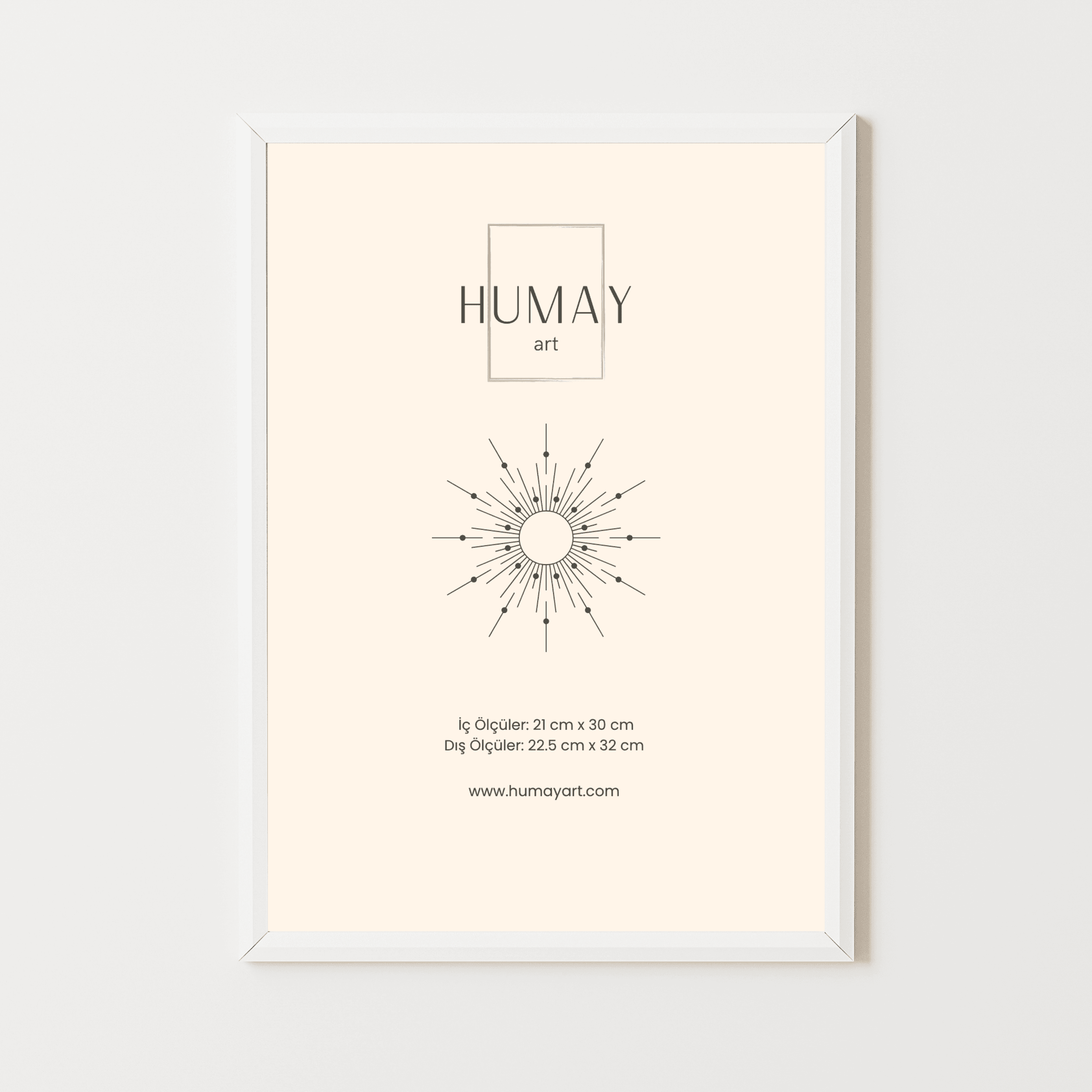 Humay Art Beyaz Ahşap Çerçeve image
