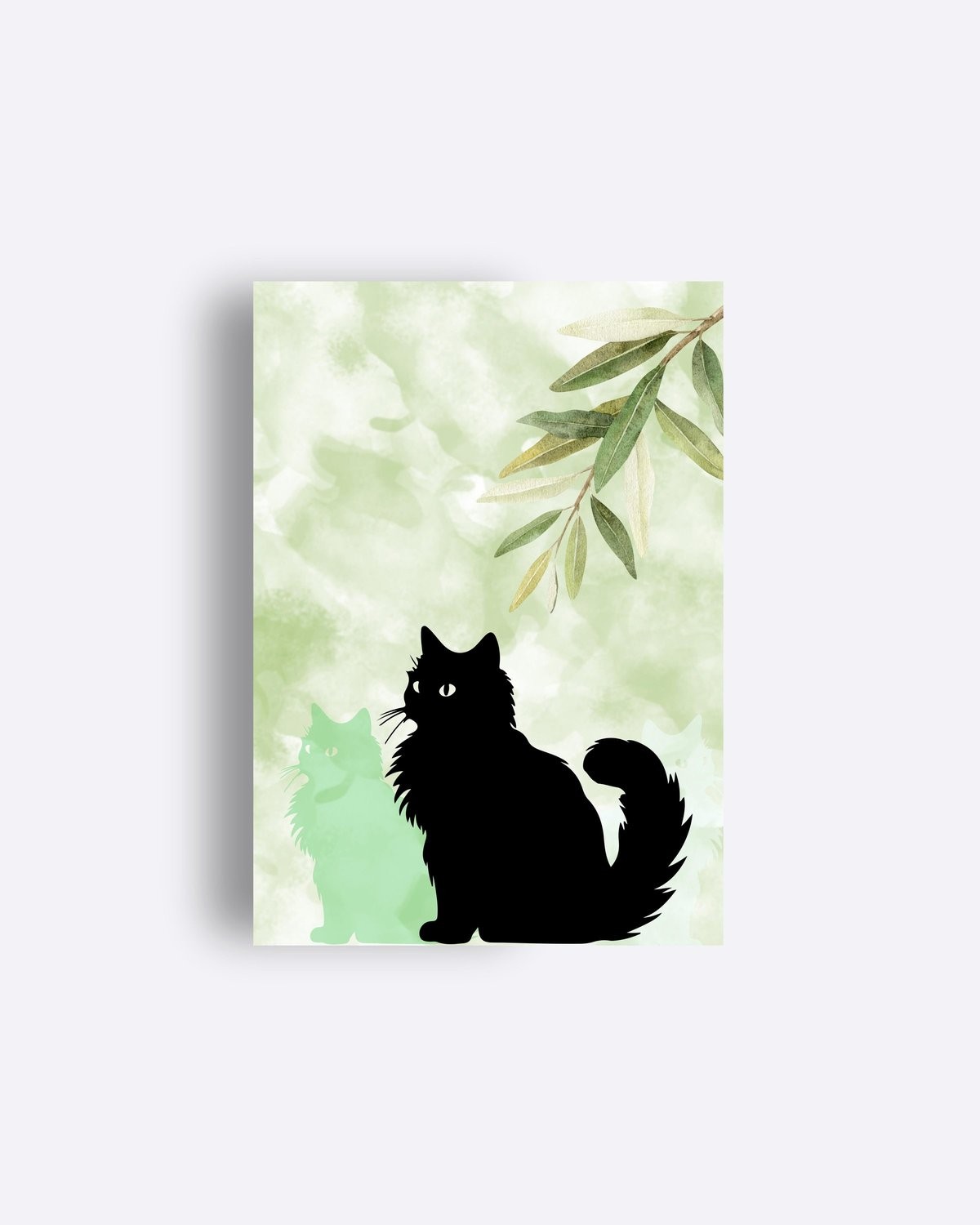 Cat Under Olive Branch