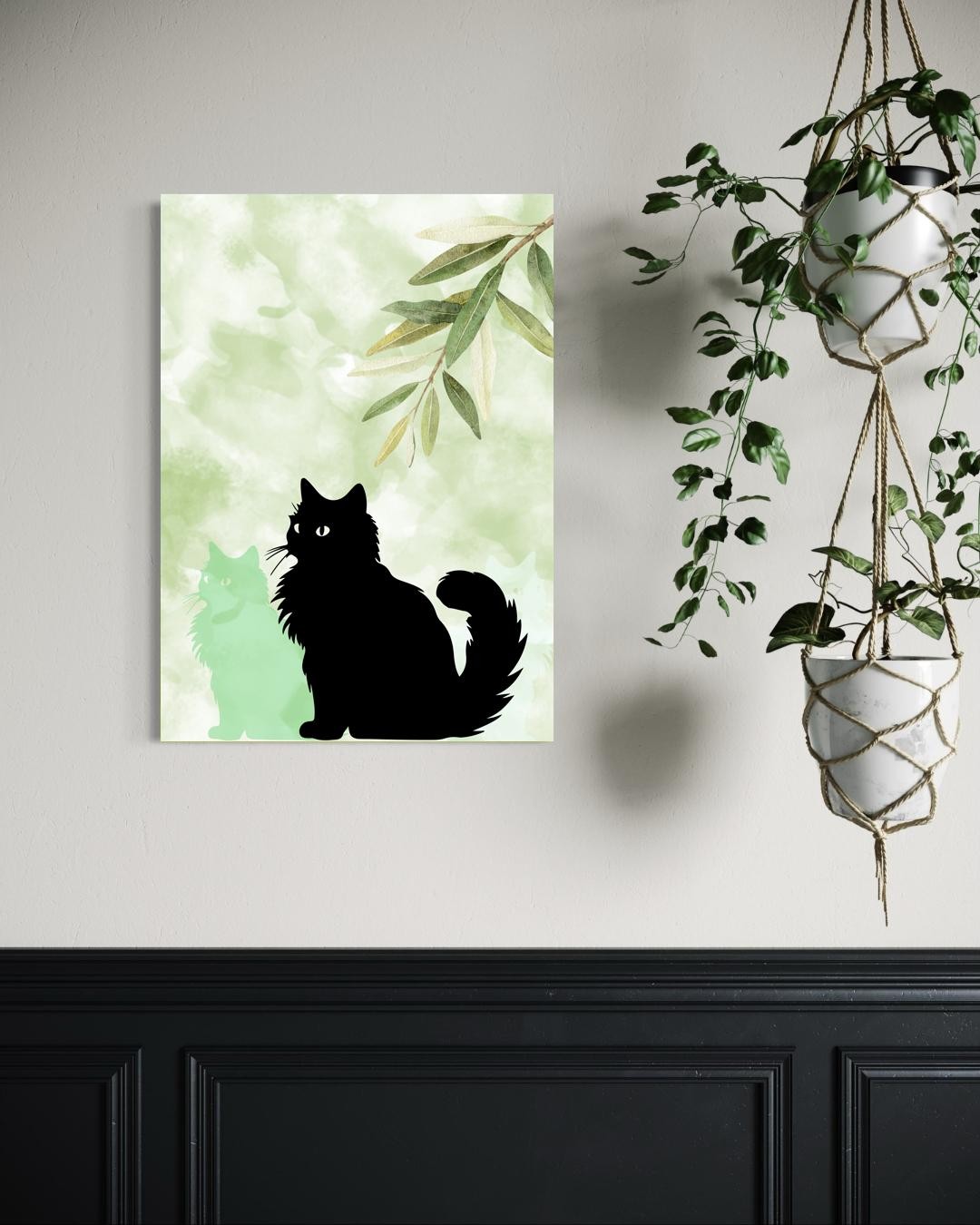 Cat Under Olive Branch