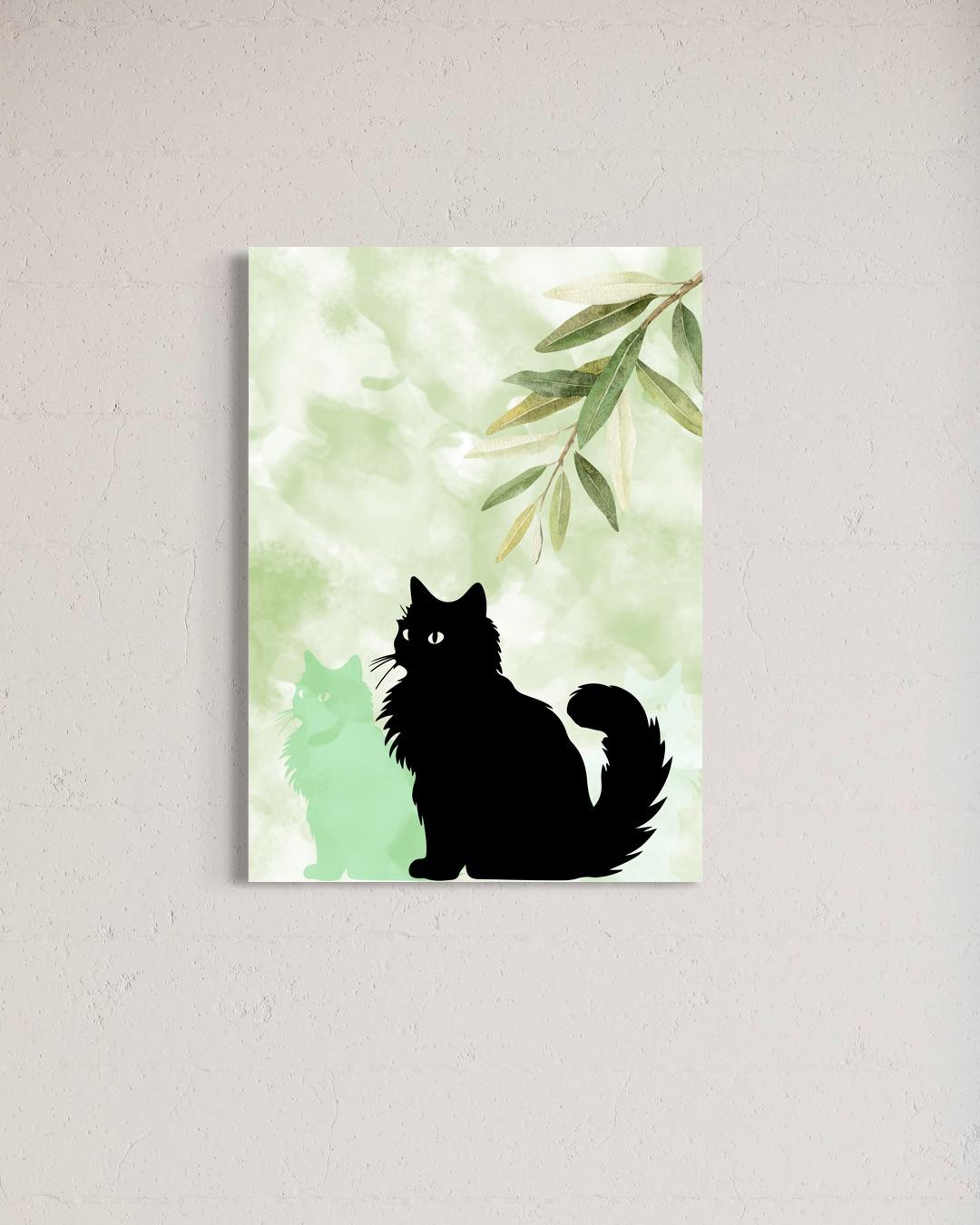 Cat Under Olive Branch